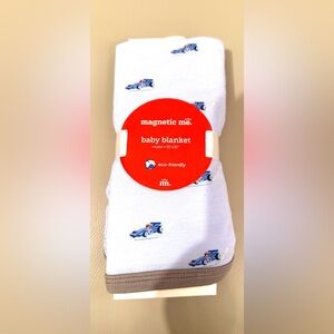 Magnetic Me Eco-Friendly Baby Blanket with Blue Car Design